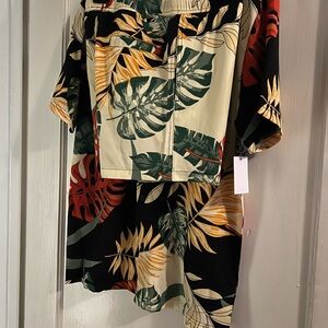 Malibu Beach Club.  Shirt and short set.  Size small.  Brand new-never worn.